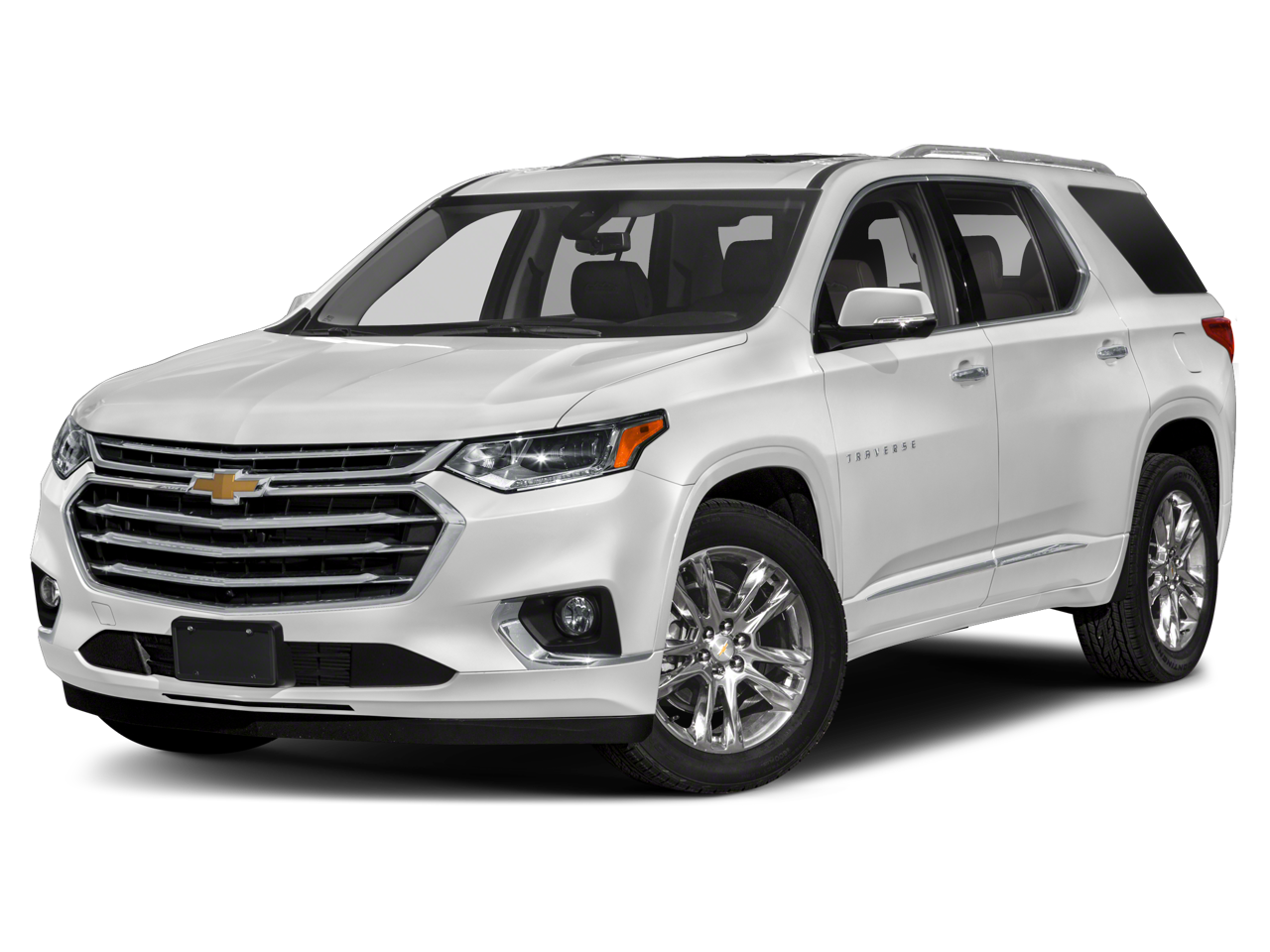2018 Chevrolet Traverse Premier in Satin Steel Metallic — front three-quarter view
