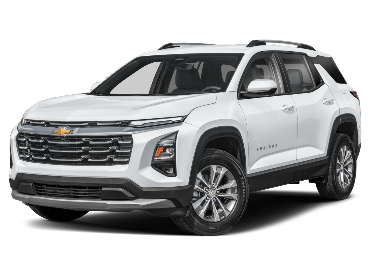 2025 Chevrolet Equinox LT in Summit White — front three-quarter view