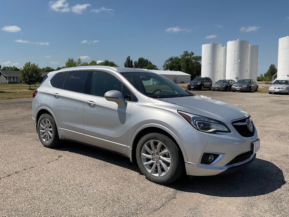 2019 Buick Envision Essence in Galaxy Silver Metallic — front three-quarter view